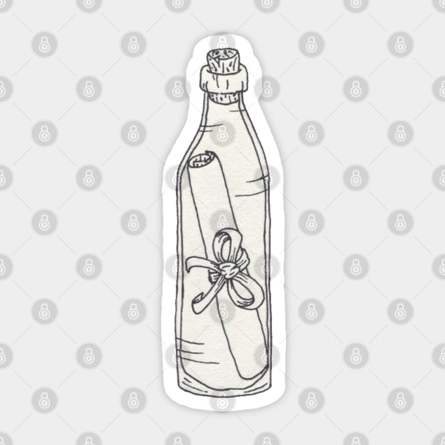 Message in a Bottle Sticker by DILLIGAFM8